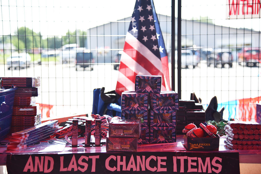 Items that are low in stock sit near the register